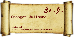 Csenger Julianna névjegykártya