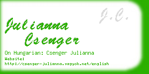 julianna csenger business card